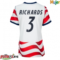 Camiseta Estados Unidos Chris Richards #3 Primera Equipación para mujer Mundial 2026 manga corta